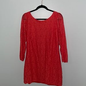 Julia Coral Lace Dress (Never Worn)